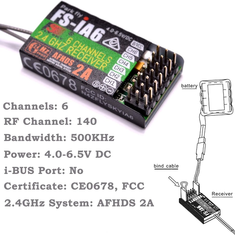 Flysky FS-IA6 Receiver 6CH Dua - Fpv Drone Battery のレビューと価格