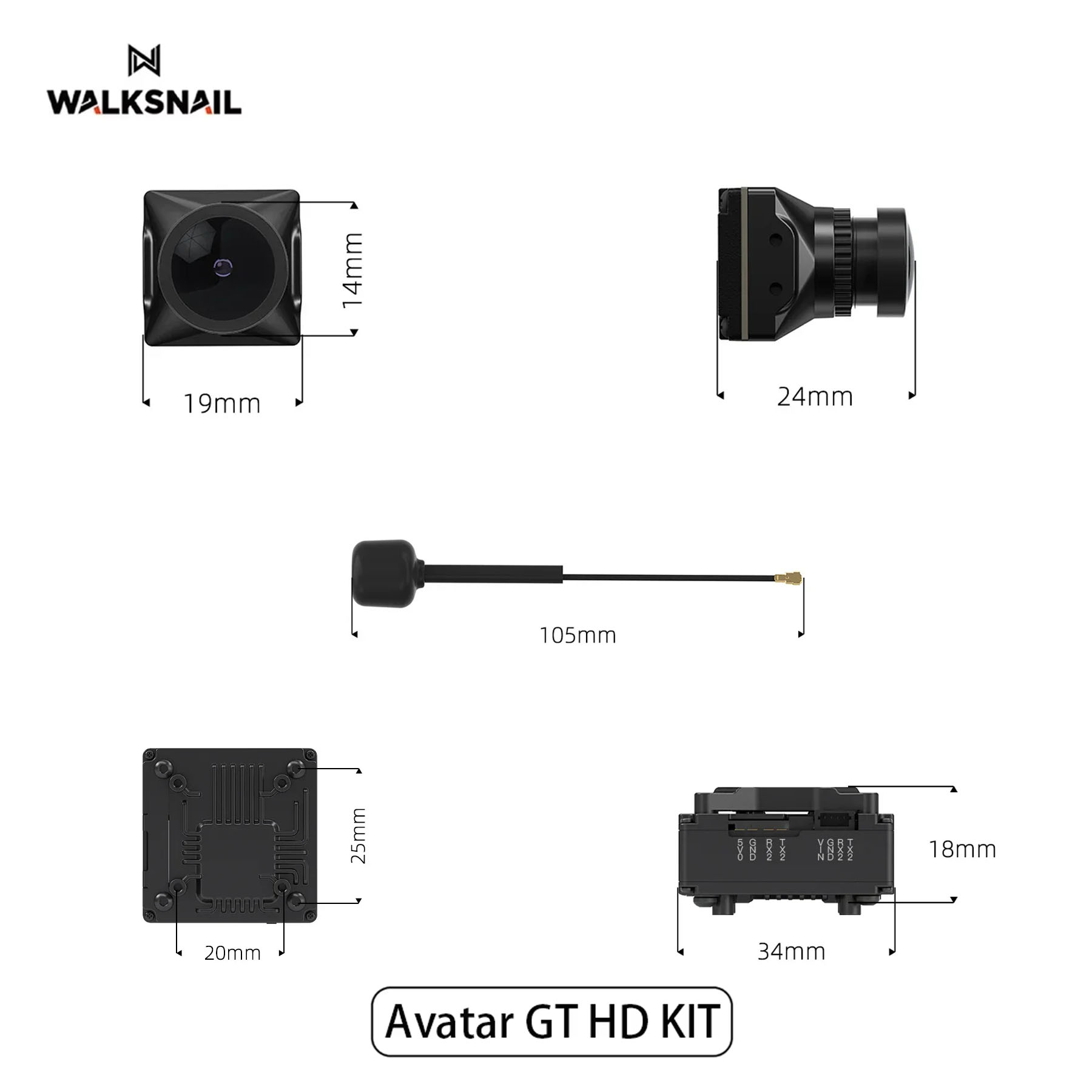 Walksnail Avatar GT HD KIT 2W  - Fpv Drone Kit のレビューと価格