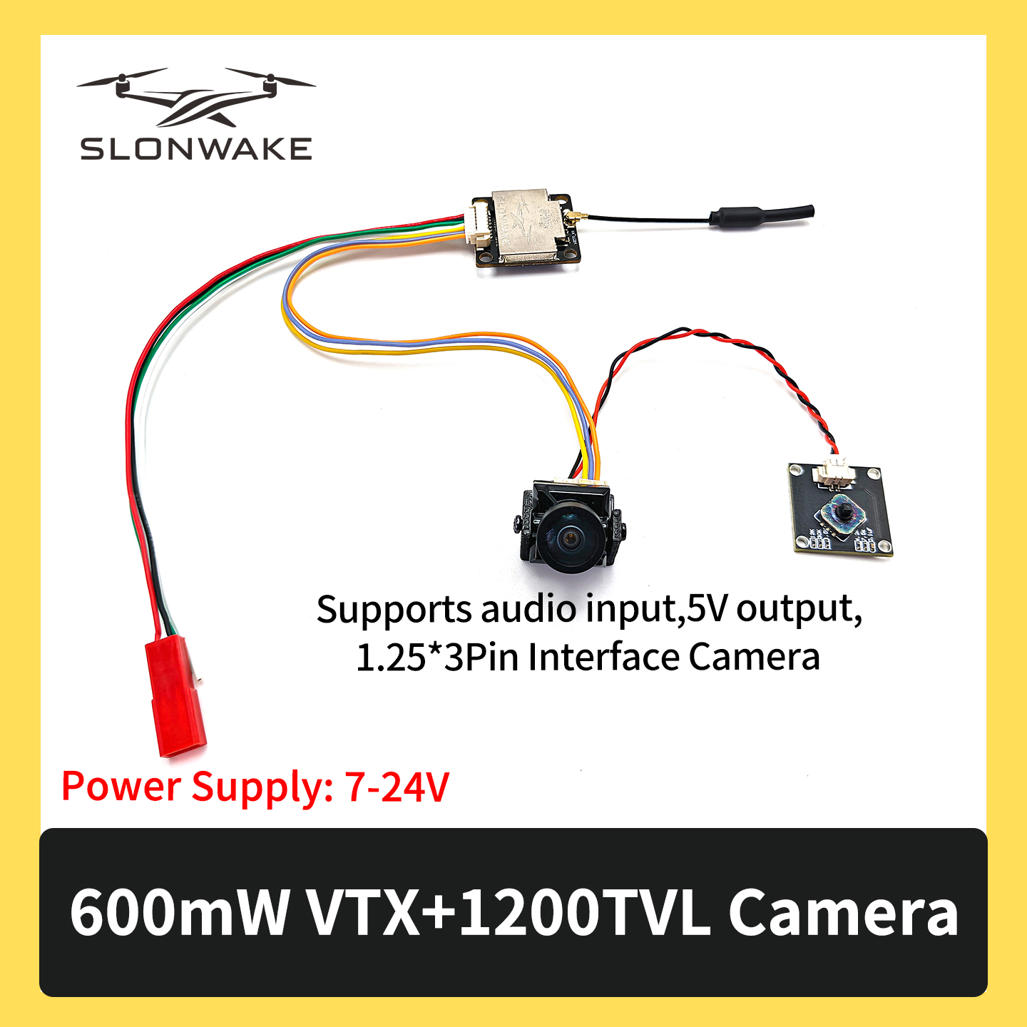 SLONWAKE 5.8G 600mW 7-24V FPV  - Fpv Drone Kit のレビューと価格