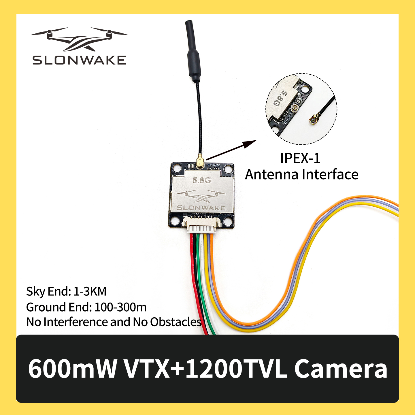 SLONWAKE 5.8G 600mW 7-24V FPV  - Fpv Drone Kit のレビューと価格