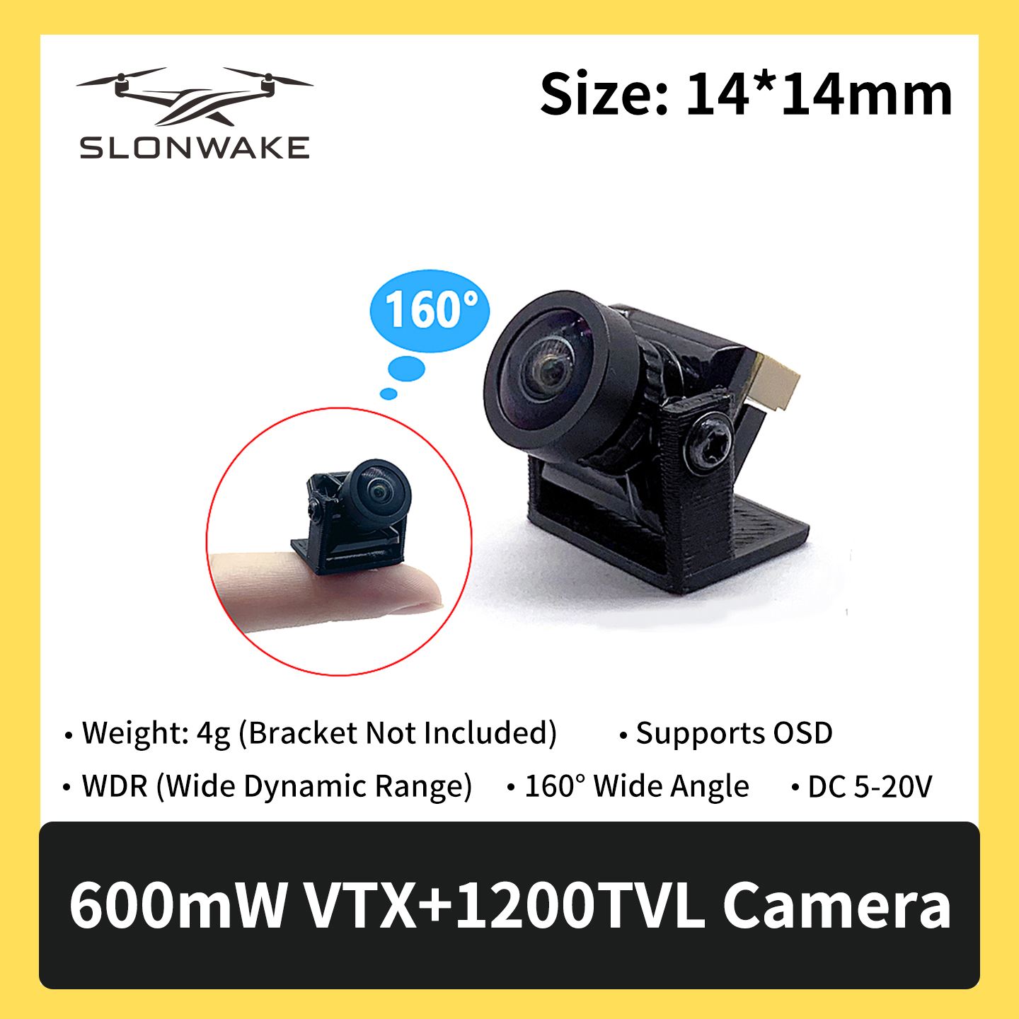 SLONWAKE 5.8G 600mW 7-24V FPV  - Fpv Drone Kit のレビューと価格
