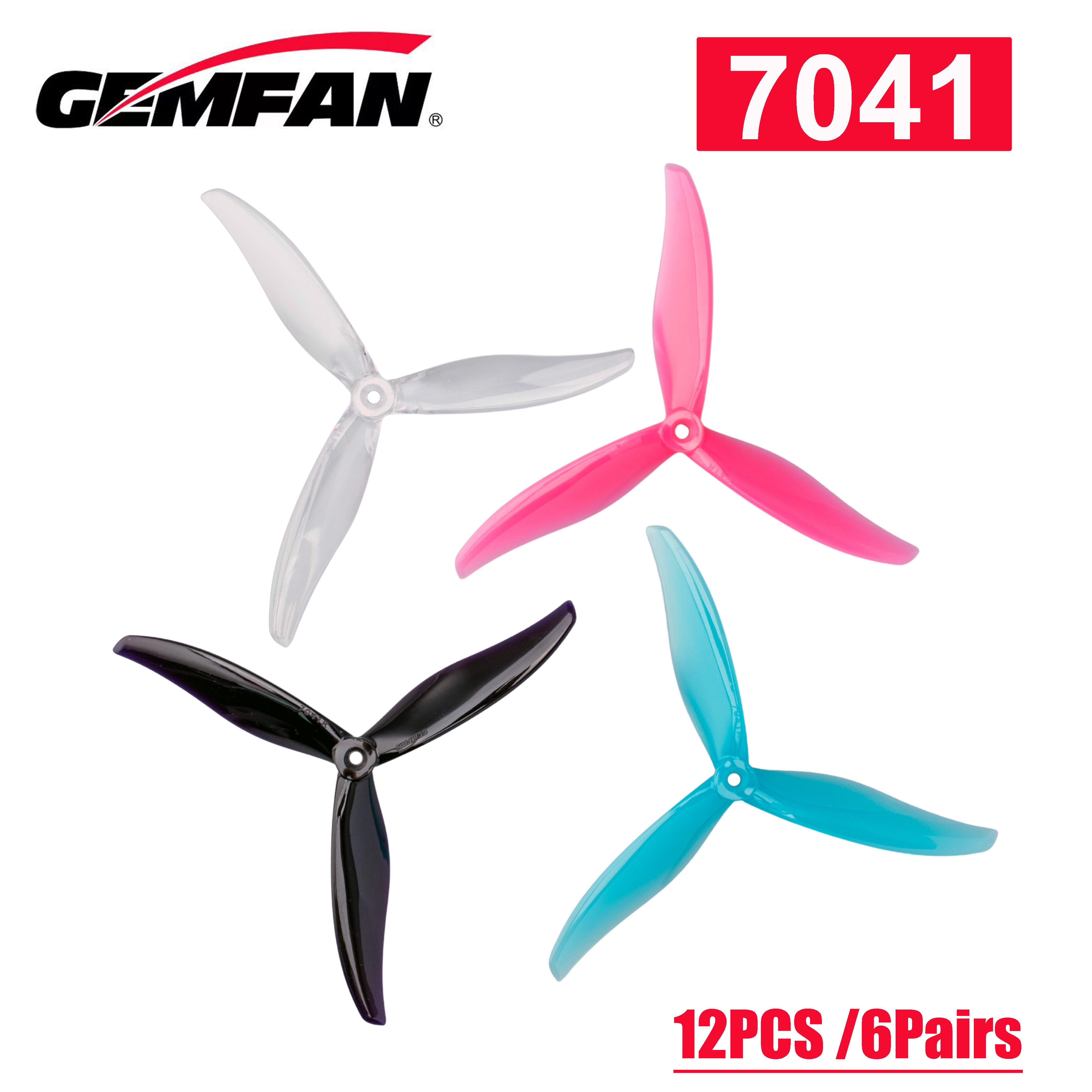 NEW12PCS /6Pairs Gemfan Flash  - Fpv Drone Motor のレビューと価格