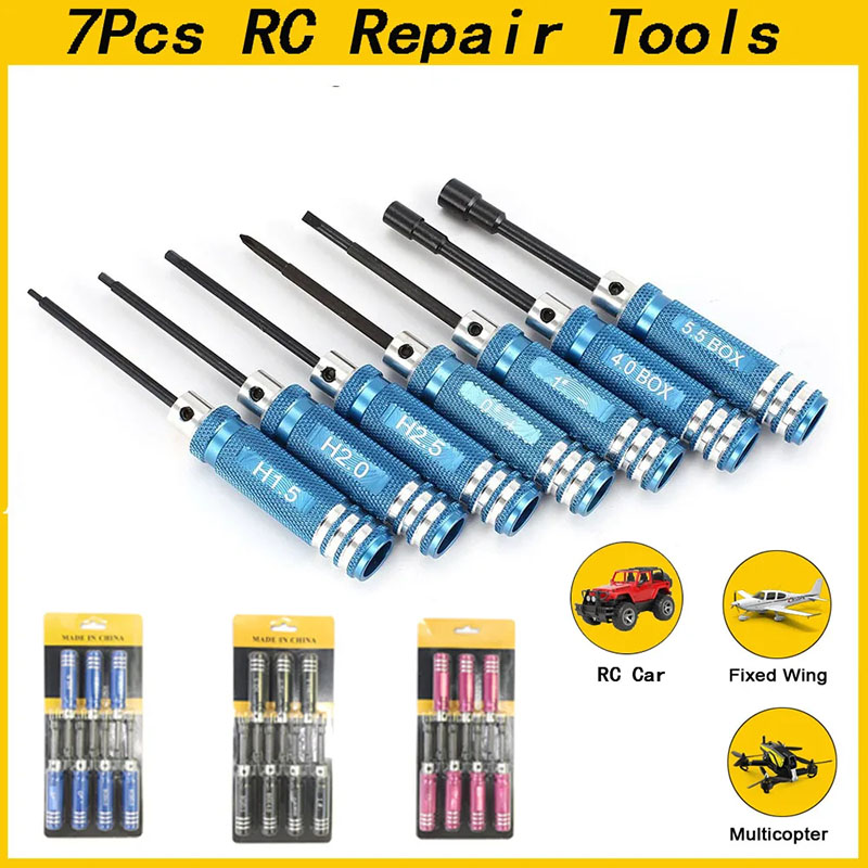 7Pcs 1.5 2.0 2.5mm RC Hex Driv - Fpv Drone Tool Kit のレビューと価格