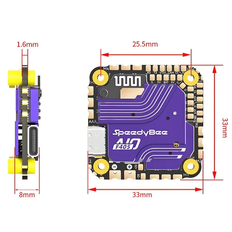 SpeedyBee F405 AIO Flight Cont - Fpv Drone Quadcopter のレビューと価格